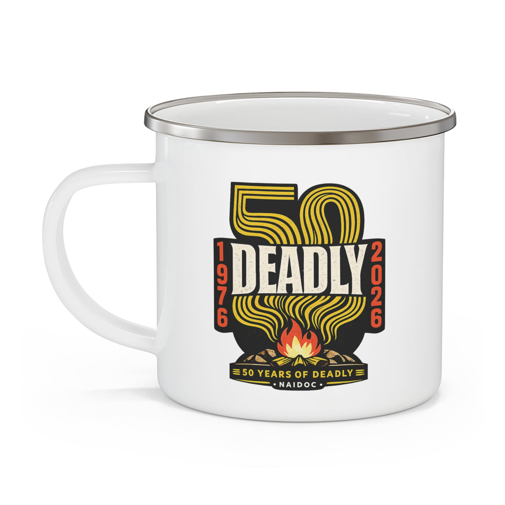 50 Years of Deadly Enamel Mug