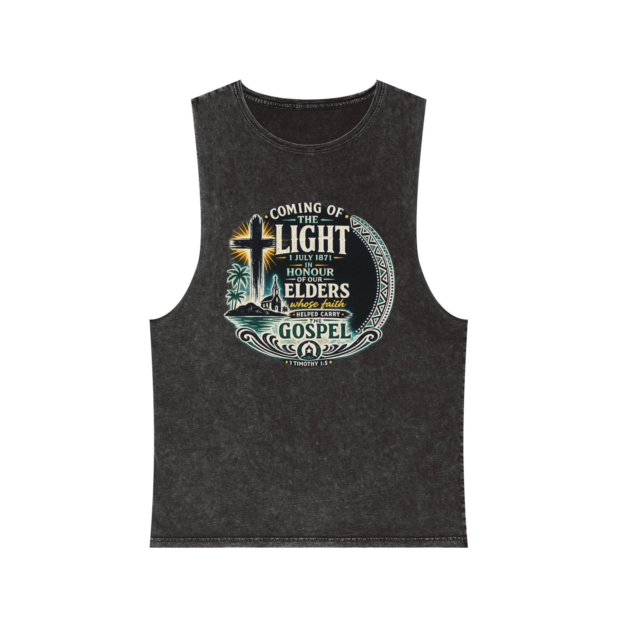 'Coming Of The Light 1871' Stonewash Tank Top