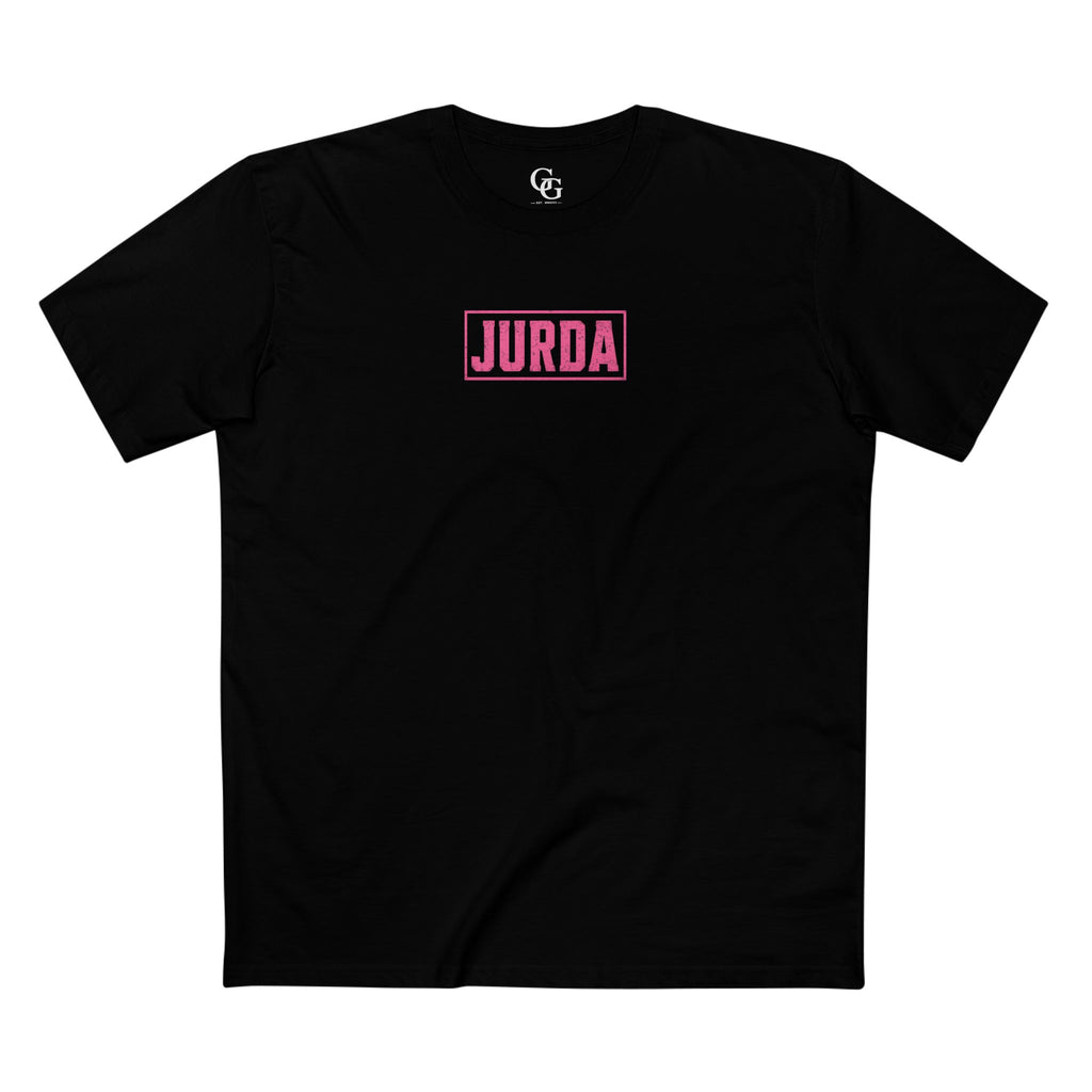 Jurda Pink Logo Tee — Minimalist Women's Graphic T‑Shirt