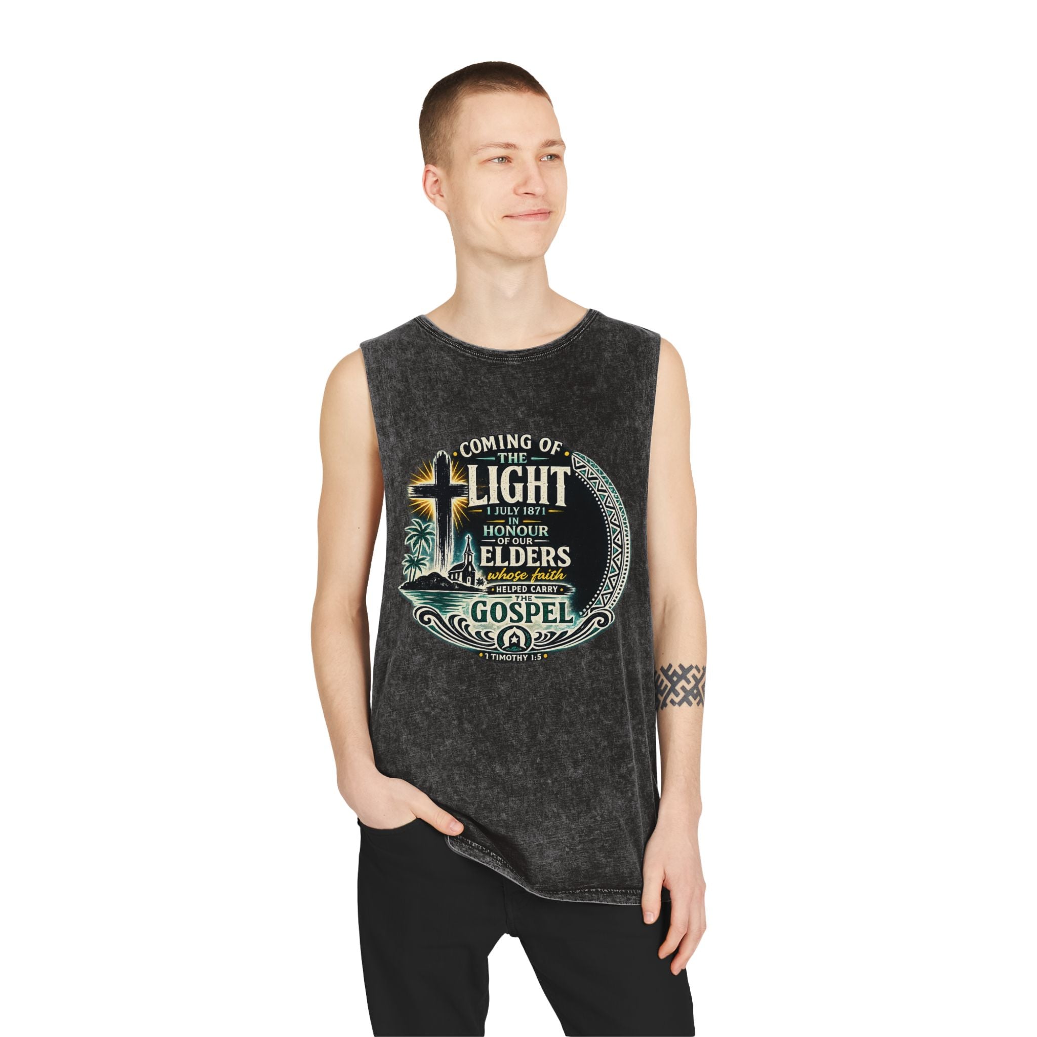'Coming Of The Light 1871' Stonewash Tank Top