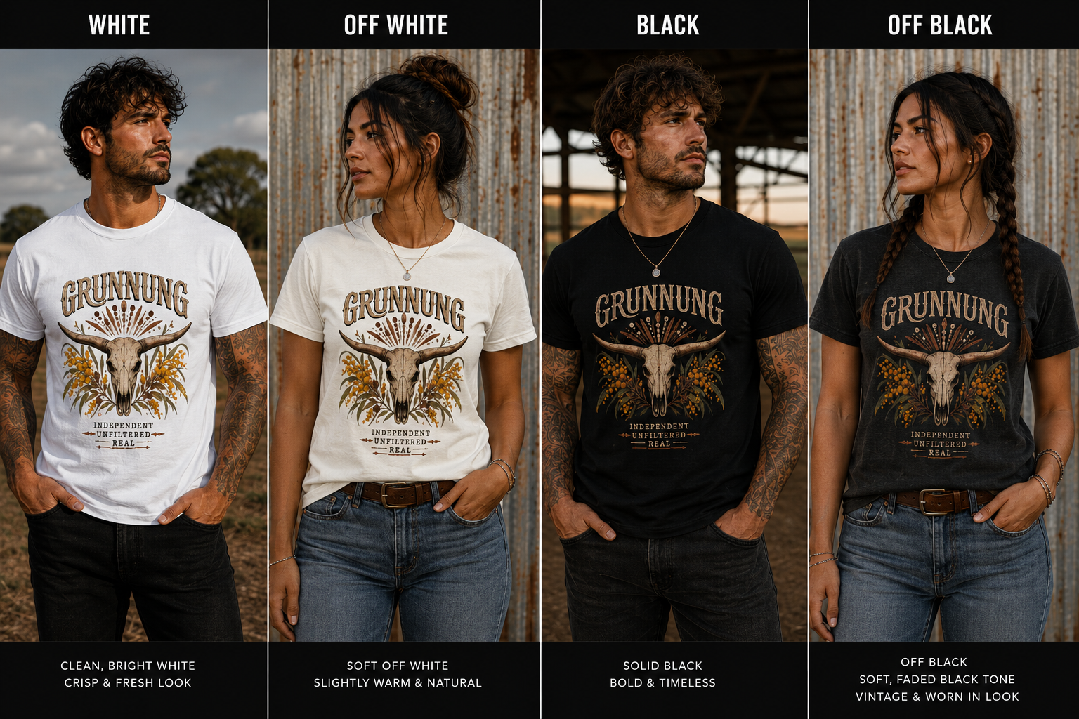 GRUNNUNG COUNTRY - Unisex Max Heavyweight Cropped T-Shirt