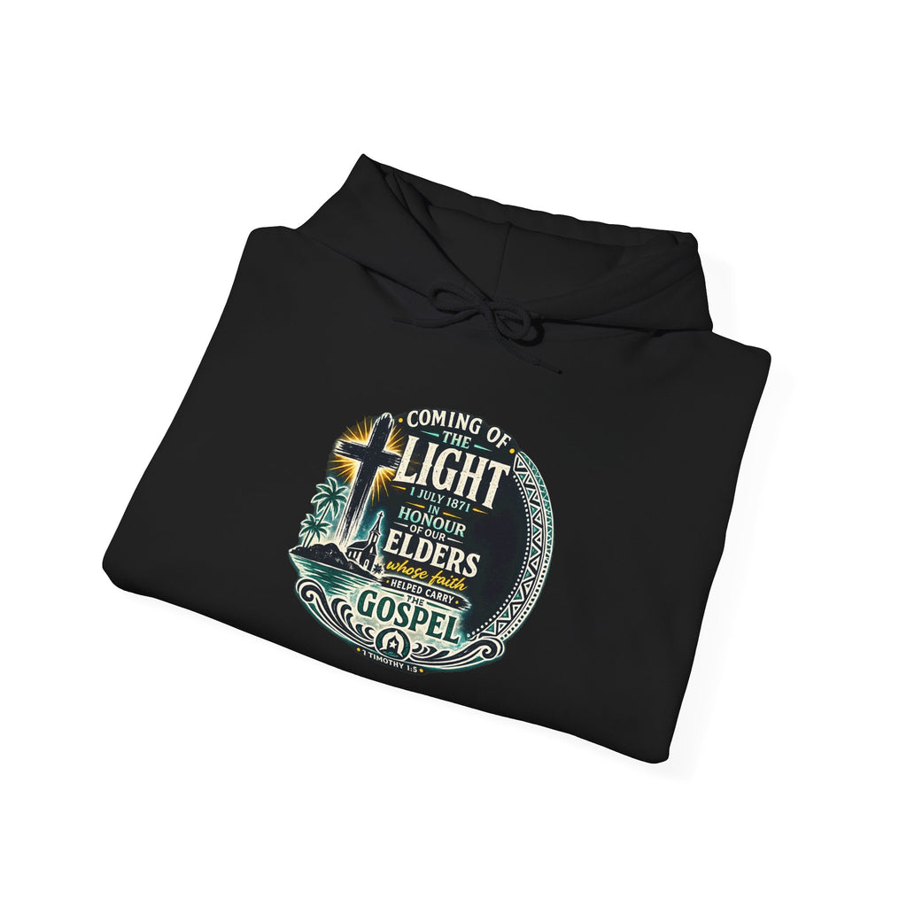 "Coming of the Light Hoodie" — Honour Elders Gospel Pullover