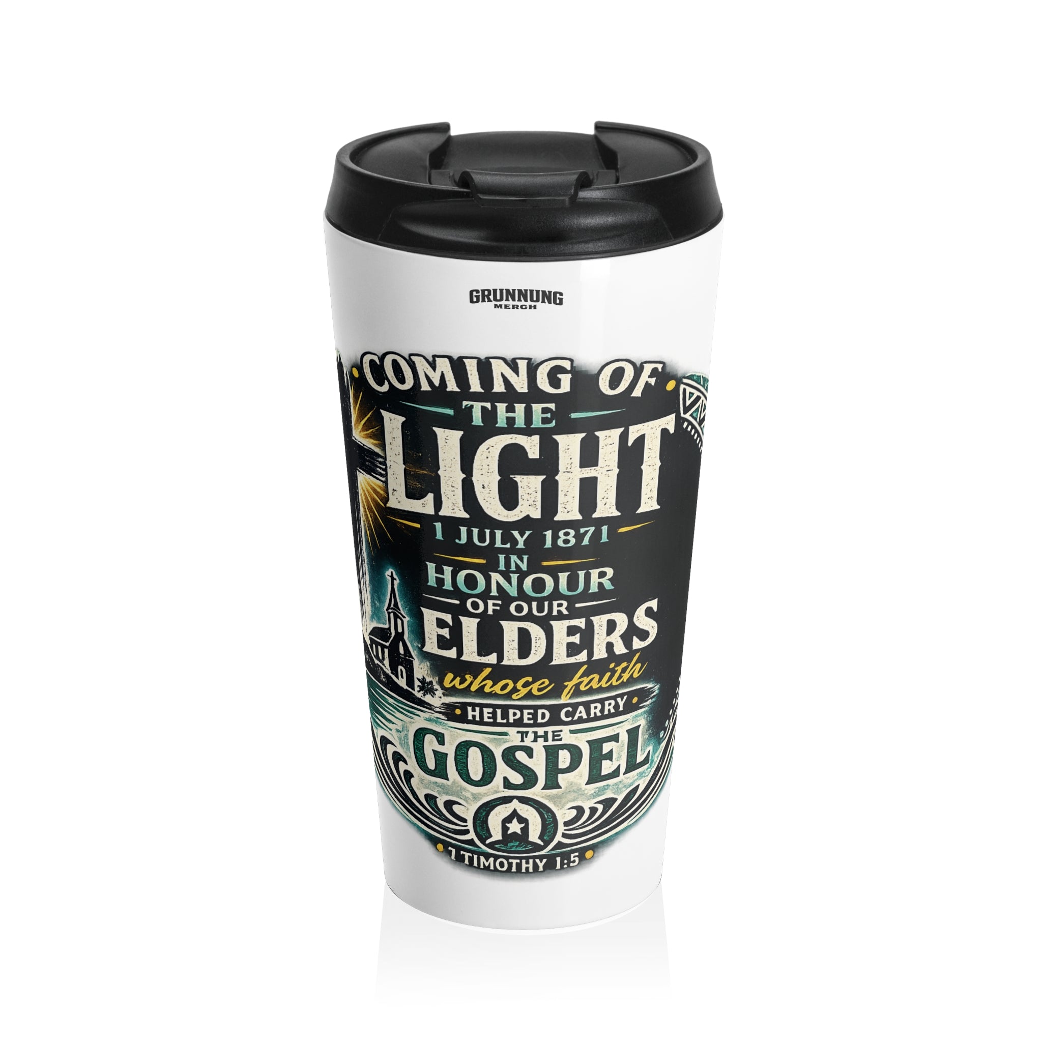 'Coming Of the Light 1871' Stainless Steel Travel Mug