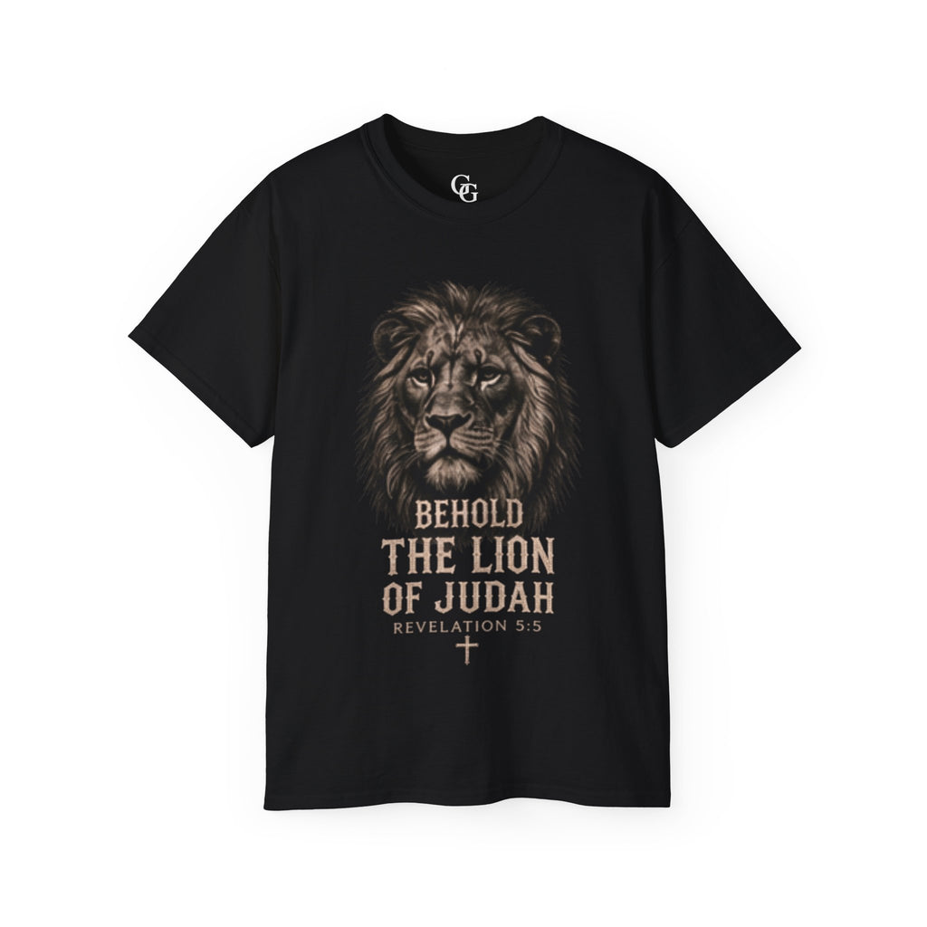 Lion of Judah T-Shirt — "Behold the Lion of Judah" Christian Faith Tee