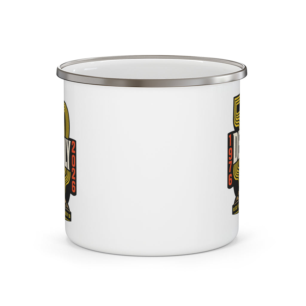 50 Years of Deadly Enamel Mug