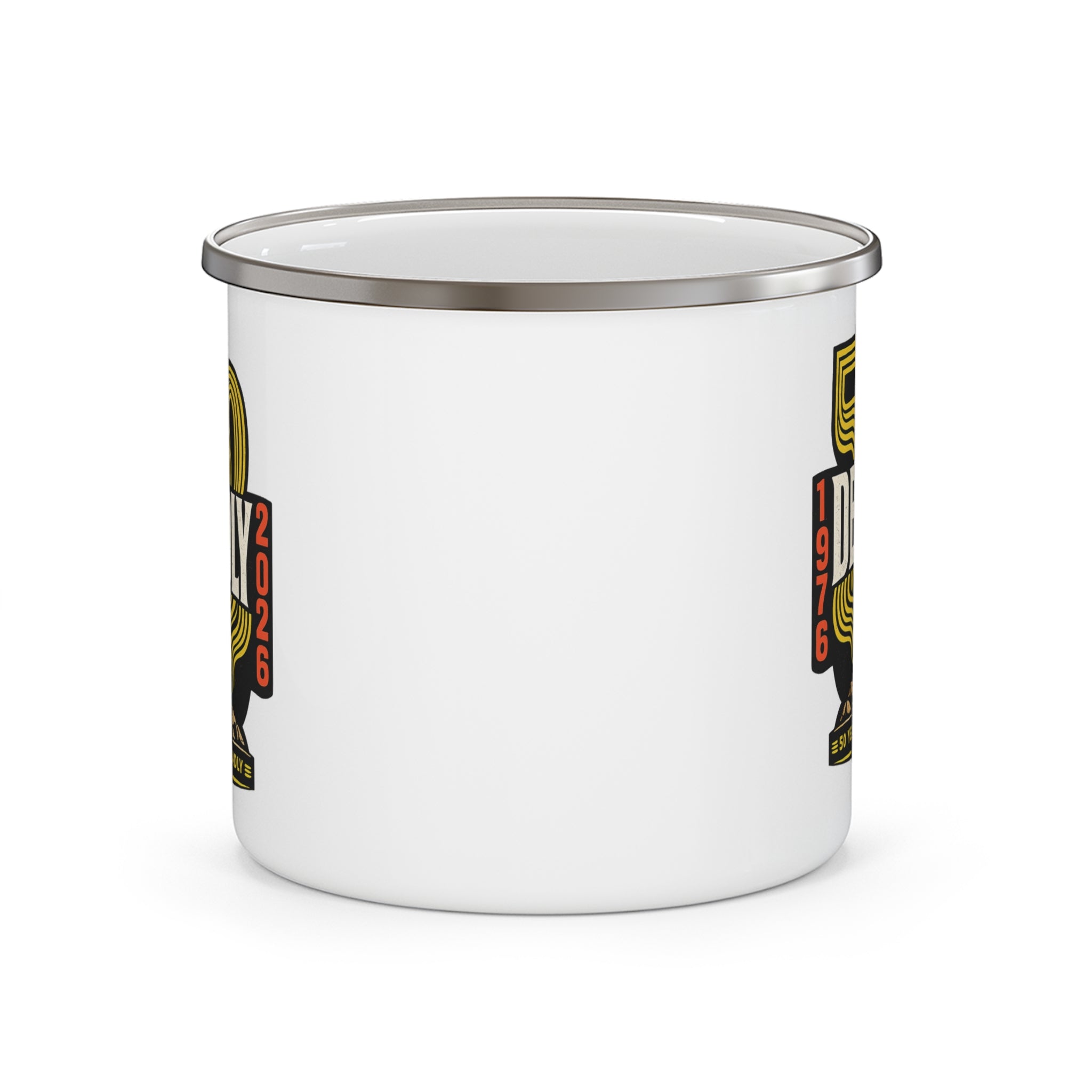 50 Years of Deadly Enamel Mug