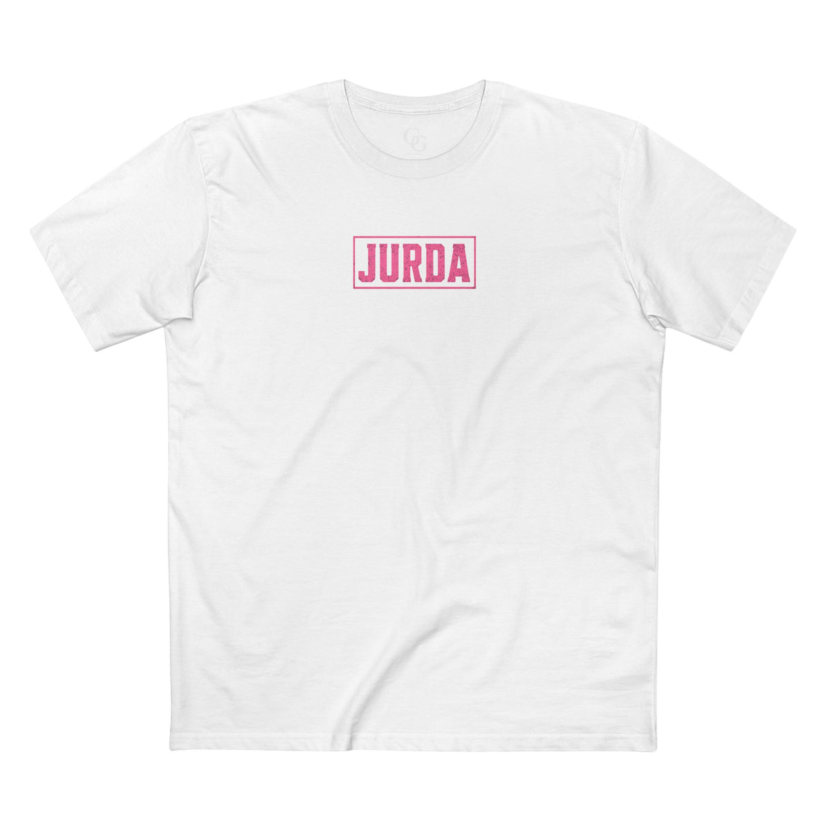 Jurda Pink Logo Tee — Minimalist Women's Graphic T‑Shirt
