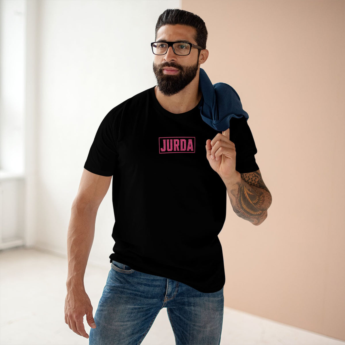 Jurda Pink Logo Tee — Minimalist Women's Graphic T‑Shirt