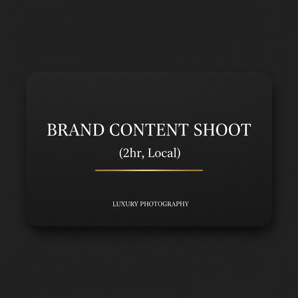 Brand Content Shoot (2hr, Local) — GRUNNUNG