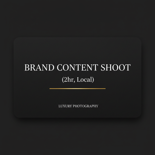 Brand Content Shoot (2hr, Local) — GRUNNUNG