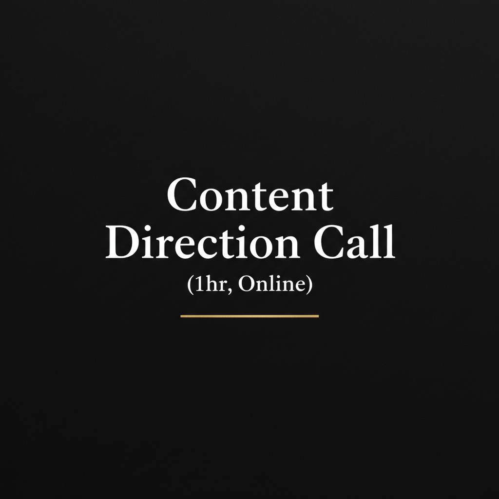 Content Direction Call (1hr, Online) — GRUNNUNG