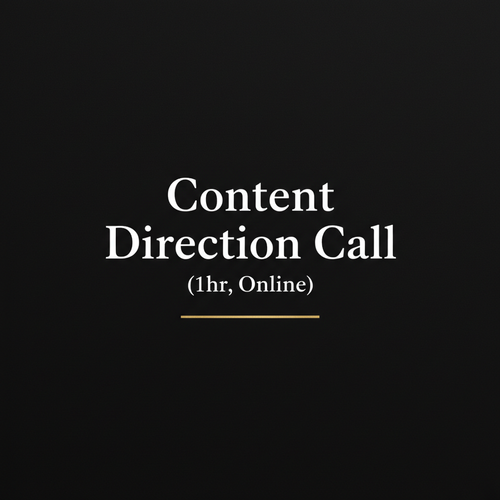 Content Direction Call (1hr, Online) — GRUNNUNG